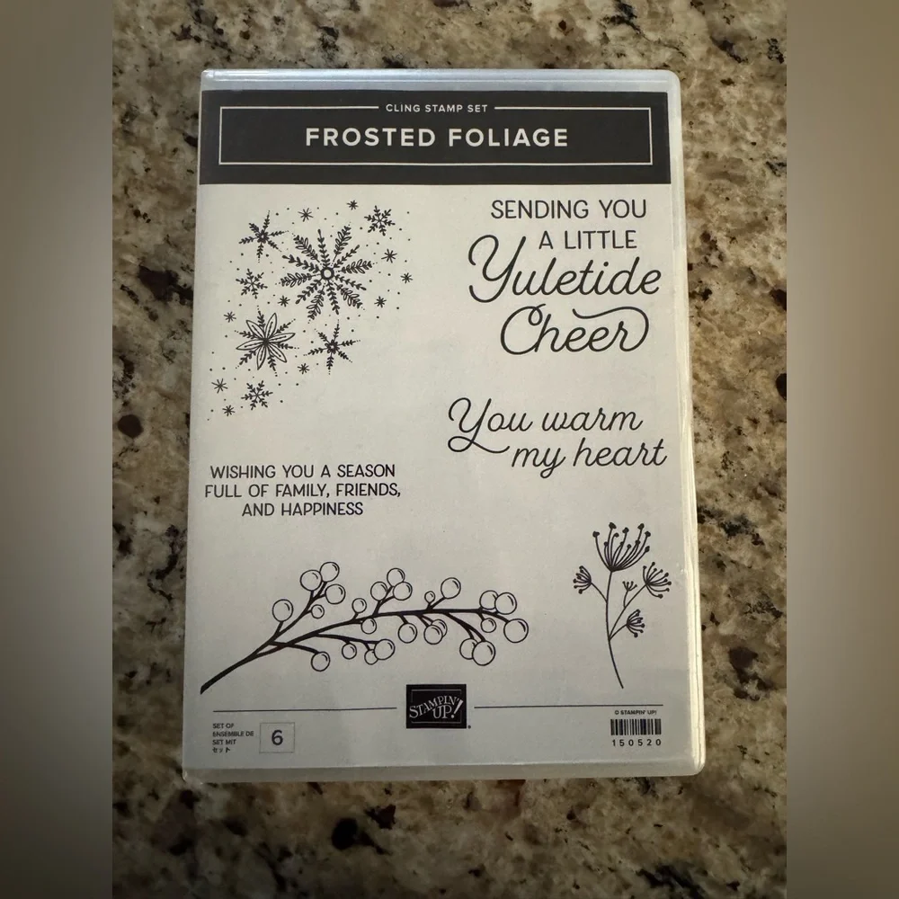 Stampin' Up! Frosted Foliage Cling Stamp Set - Black Designs